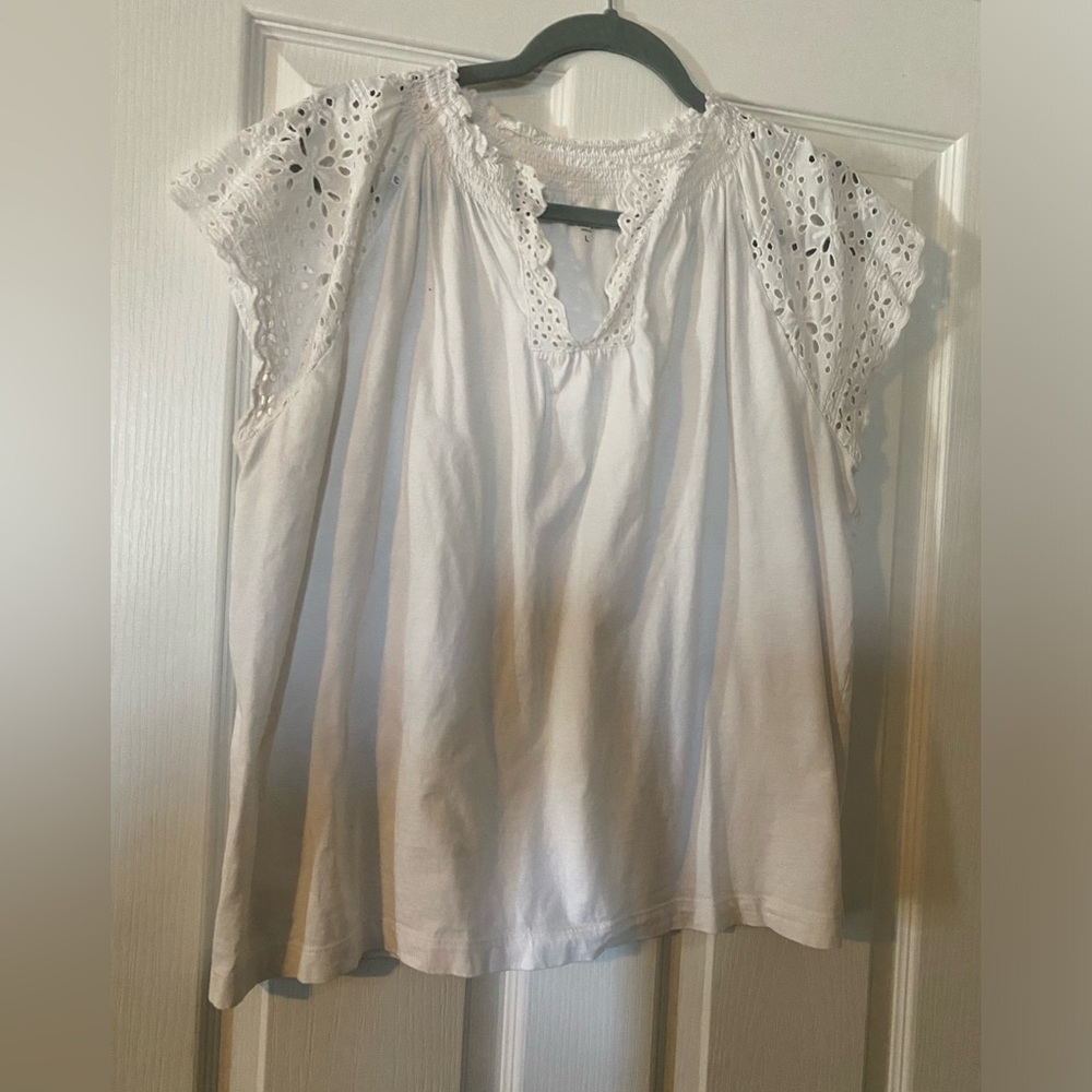LOFT split neck tee